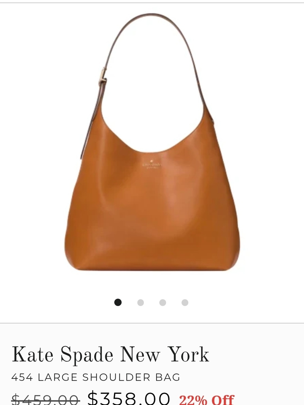 kate spade Large 454 shoulder bag- orange jasper